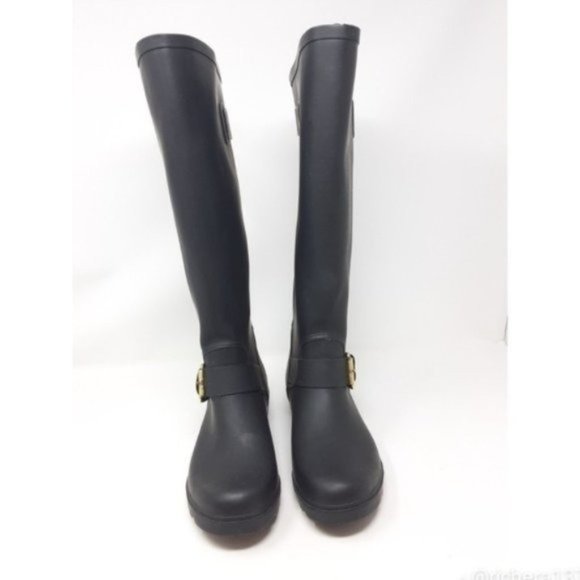 Steve Madden Tsunami Black Rain Boots 8 - Picture 3 of 9